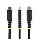 StarTech.com 1m (3.3ft) USB-A to USB-C Fast Charging Cable, 15W 3A, Dual-Layer Braided Nylon/TPE Jacket, Durable USB-A to Type C Charger Cord, USB A to USB C Cable