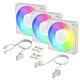 ARCTIC BioniX P12 A-RGB (White) – 3 Pack 120 mm PWM Fan with Daisy Chain