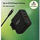 Acer 67W PD Charger, USB Port: 2C+1A, UK Plug, 100W USB-C Cable, Black