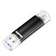 Hama Laeta Twin, 64GB USB flash drive USB Type-A / Micro-USB 3.2 Gen 1 (3.1 Gen 1) Black