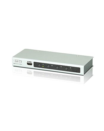 ATEN 4-Port 4K HDMI Audio/Video Switch with IR Remote Control