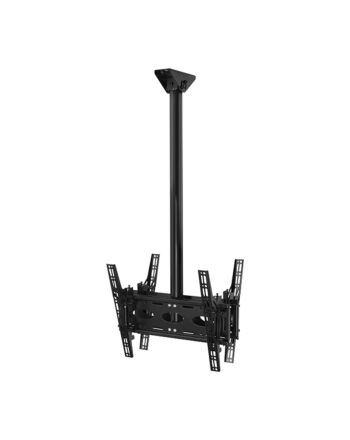 B-Tech Back-to-Back Universal Flat Screen Ceiling Mount with Tilt (VESA 400) - 1.5m Ø50mm Pole