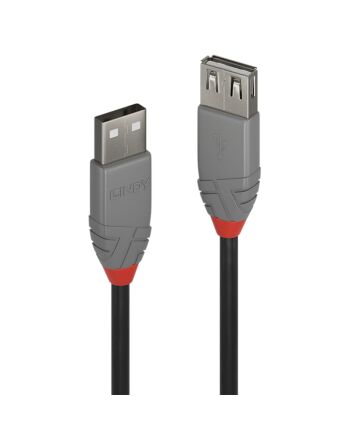 Lindy 0.5m USB 2.0 Type A Extension Cable, Anthra Line