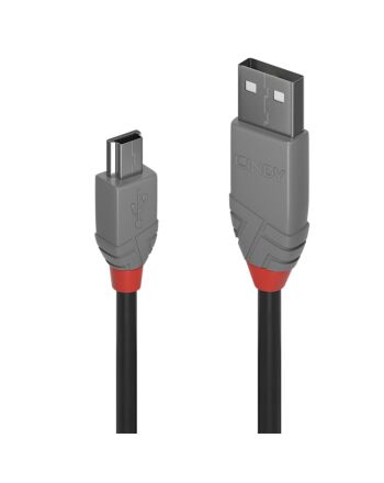 Lindy 5m USB 2.0 Type A to Mini-B Cable, Anthra Line