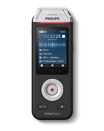Philips Voice Tracer DVT2110/00 dictaphone Flash card Black, Chrome