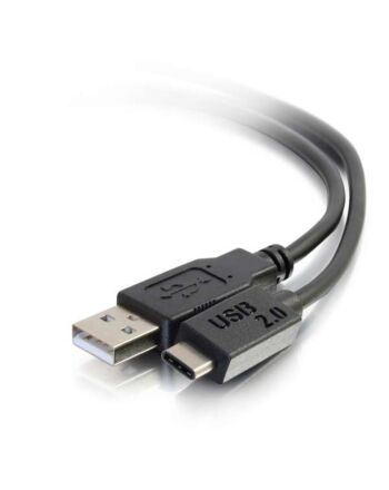 C2G 1m USB 2.0 USB Type C to USB A Cable M/M – USB C Cable Black