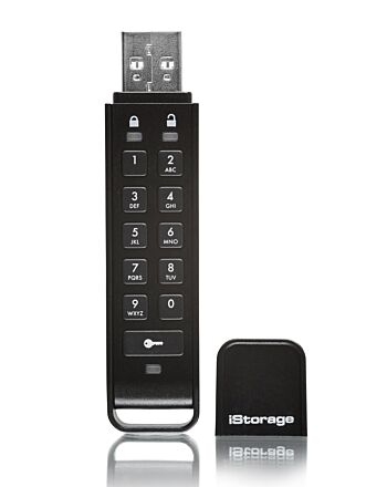 iStorage datAshur Personal2 256-bit 16GB USB 3.0 secure encrypted flash drive IS-FL-DAP3-B-16
