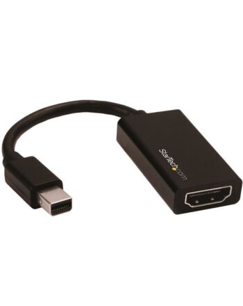 StarTech.com Mini DisplayPort to HDMI Adapter - Active mDP 1.4 to HDMI 2.0 Video Converter - 4K 60Hz - Mini DP or Thunderbolt 1/2 Mac/PC to HDMI Monitor/TV/Display - mDP to HDMI Dongle