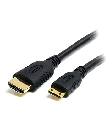 StarTech.com 2m Mini HDMI to HDMI Cable with Ethernet - 4K 30Hz High Speed Mini HDMI to HDMI Adapter Cable - Mini HDMI Type-C Device to HDMI Monitor/Display - Durable Video Converter Cord