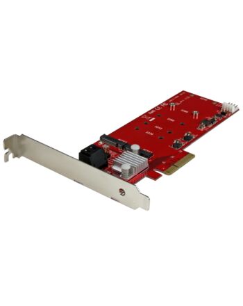 StarTech.com 2x M.2 NGFF SSD RAID Controller Card plus 2x SATA III Ports - PCIe
