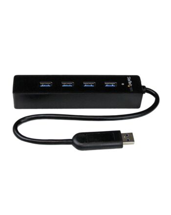 StarTech.com 4 Port Portable SuperSpeed USB 3.0 Hub with Built-in Cable~4 Port Portable SuperSpeed USB 3.0 Hub with Built-in Cable - 5Gbps