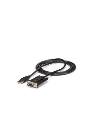 StarTech.com 6ft (1.8m) 1-Port USB to Serial RS232 Adapter, FTDI DB9 Serial DCE Adapter Cable, Null Modem, USB 2.0 - TAA
