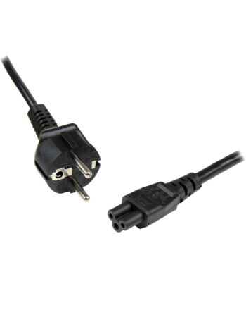 StarTech.com 2m (6ft) Laptop Power Cord, EU Schuko to C5, 2.5A 250V, 18AWG, Notebook / Laptop Replacement AC Cord, Power Brick Cord, Laptop Charger Cable, Clover Leaf/Mickey Mouse Power Cord