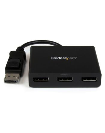 StarTech.com 3-Port Multi Monitor Adapter - DisplayPort 1.2 MST Hub to Dual 4K 30Hz & 1x 1080p - Video Splitter for Extended Desktop Mode on Windows PCs Only - DP to 3x DP Monitors