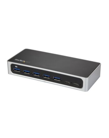StarTech.com 7 Port USB C Hub with Fast Charge Port - USB-C to 5x USB-A 2x USB-C (USB 3.0 SuperSpeed 5Gbps) - Self Powered USB 3.2 Gen 1 Type-C Hub w/ Power Adapter - Desktop/Laptop Hub
