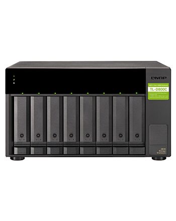QNAP TL-D800C HDD/SSD enclosure Black 2.5/3.5"