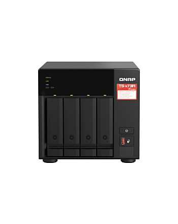 QNAP TS-473A NAS Tower Ryzen Embedded V1500B 8 GB DDR4 16 TB HDD QNAP Turbo System Black