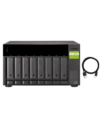 QNAP TL-D800C HDD/SSD enclosure Black, Grey 2.5/3.5"