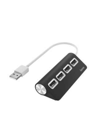 Hama 00200119 interface hub USB 2.0 480 Mbit/s Black
