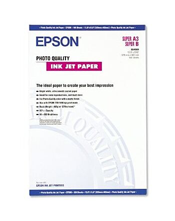 Epson Photo Quality Ink Jet Paper, DIN A3+, 102g/m², 100 Sheets