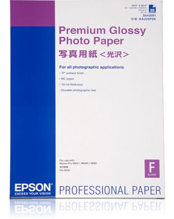 Epson Premium Glossy Photo Paper, DIN A2, 255g/m², 25 Sheets