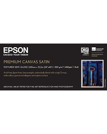 Epson Premium Canvas Satin, 24" x 12,2 m, 350g/m²