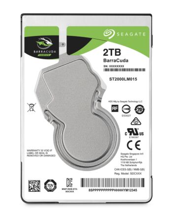 Seagate Barracuda 2.5" internal hard drive 2 TB 5400 RPM 128 MB 2.5" Serial ATA III