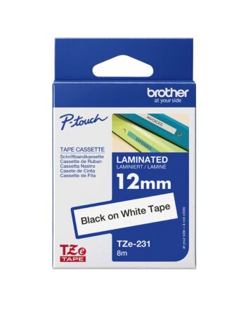 Brother TZE-231 label-making tape Black on white