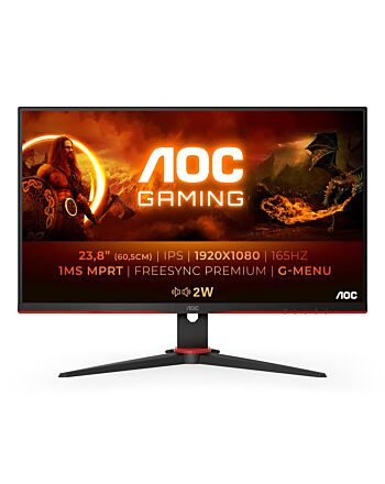 AOC G2 24G2SPAE/BK LED display 60.5 cm (23.8") 1920 x 1080 pixels Full HD Black, Red