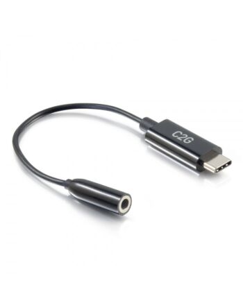 C2G 54426 mobile phone cable Black 0.09 m USB-C 3.5 mm