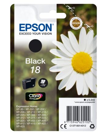 Epson Daisy Singlepack Black 18 Claria Home Ink