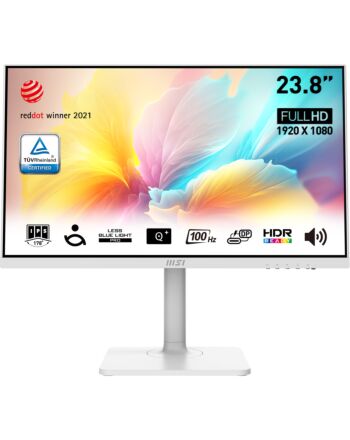 MSI Modern MD272XPW computer monitor 60.5 cm (23.8") 1920 x 1080 pixels Full HD White