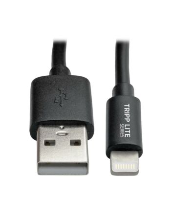 Tripp Lite M100-004COIL-BK USB-A to Lightning Sync/Charge Coiled Cable (M/M) - MFi Certified, Black, 4 ft. (1.2 m)