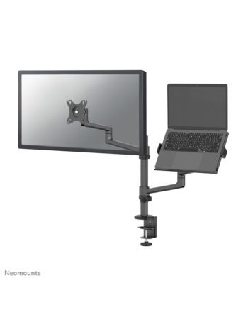 Neomounts DS20-425BL2 Monitor arm with laptop holder 17-27" - space saving