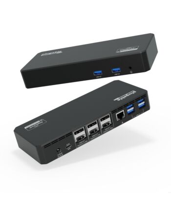 Plugable Technologies 12-in-1 USB C Triple Monitor Docking Station, Triple 4K Displays with 3x HDMI or 3x DisplayPort, Compatible with Mac, Windows, Thunderbolt, USB4, USB-C (60W PD, 6x USB Ports, Ethernet)