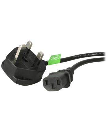 StarTech.com 6ft (1.8m) UK Computer Power Cable, 18AWG, BS 1363 to C13, 10A 250V, Black Replacement AC Power Cord, Kettle Lead / UK Power Cord, PC Power Supply Cable, TV/Monitor Power Cable