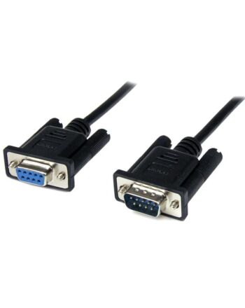 StarTech.com 2m Black DB9 RS232 Serial Null Modem Cable F/M