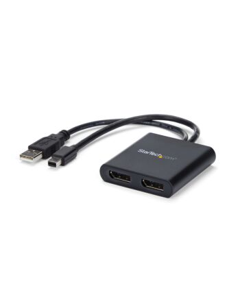 StarTech.com 2-Port Multi Monitor Adapter - Mini DisplayPort to 2x DisplayPort MST Hub - Dual 4K 30Hz - Video Splitter for Extended Desktop Mode on Windows PCs Only - mDP 1.2 to 2x DP