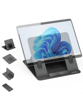 Plugable Technologies Foldable Laptop Stand with 4 Adjustable Angles for Tablets and Laptops up to 16", MacBook and PC, iPad Holder for Drawing Tablet (PT-STANDX)