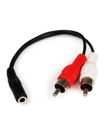 StarTech.com 6in Stereo Audio Cable - 3.5mm Female to 2x RCA Male