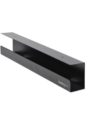 StarTech.com Under Desk Cable Management Tray - Office/Standing Desk Cable Tray Organizer - Desk/Table Mount Holder for Cords/Wire/Power Strip - Computer Cable Manager - 23-1/2"L x 4-1/2"D