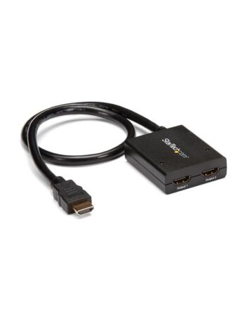 StarTech.com 4K HDMI 2-Port Video Splitter – 1x2 HDMI Splitter – Powered by USB or Power Adapter – 4K 30Hz