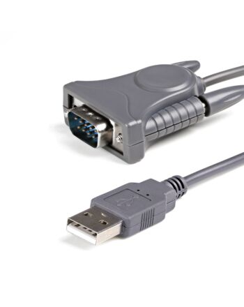 StarTech.com 3ft (91cm) 1-Port USB to Serial Cable, DB9/DB25 RS232 to USB Converter, Prolific, USB to Serial Adapter
