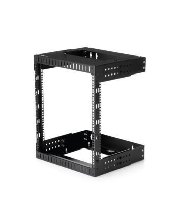 StarTech.com 12U 19" Wall Mount Network Rack - Adjustable Depth 12-20" 2 Post Open Frame Server Room Rack for AV/Data/ IT Communication/Computer Equipment/Switch w/Cage Nuts & Screws