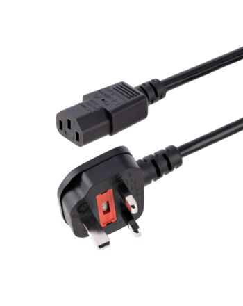 StarTech.com 10ft (3m) UK Computer Power Cable, 18AWG, BS 1363 to C13, 10A 250V, Black Replacement AC Power Cord, Kettle Lead / UK Power Cord, PC Power Supply Cable, TV/Monitor Power Cable