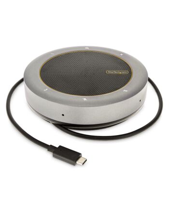 StarTech.com USB-C Speakerphone Docking Station, Mini Portable Conference Speaker and Audio Dock, USB-C to VGA/4K HDMI, 2x USB-A Hub, Mic/Speaker, Teams/Zoom/Softphone Speakerphone