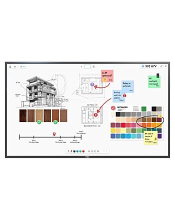 NEC MultiSync M551 Interactive flat panel 139.7 cm (55") LCD 500 cd/m² 4K Ultra HD Black Touchscreen 24/7