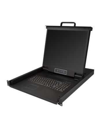 StarTech.com Rackmount KVM Console - Single Port VGA KVM with 19" LCD Monitor for Server Rack - Fully Featured Universal 1U LCD KVM Drawer w/Cables & Hardware - USB Support - 50,000 MTBF