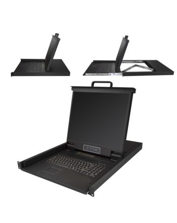 StarTech.com 16 Port Rackmount KVM Console w/ 6ft Cables - Integrated KVM Switch w/ 19" LCD Monitor - Fully Featured 1U LCD KVM Drawer- OSD KVM - Durable 50,000 MTBF - USB + VGA Support