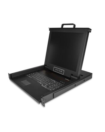 StarTech.com Rackmount KVM Console - Single Port VGA KVM with 17" LCD Monitor for Server Rack - Fully Featured Universal 1U LCD KVM Drawer w/Cables & Hardware - USB Support - 50,000 MTBF